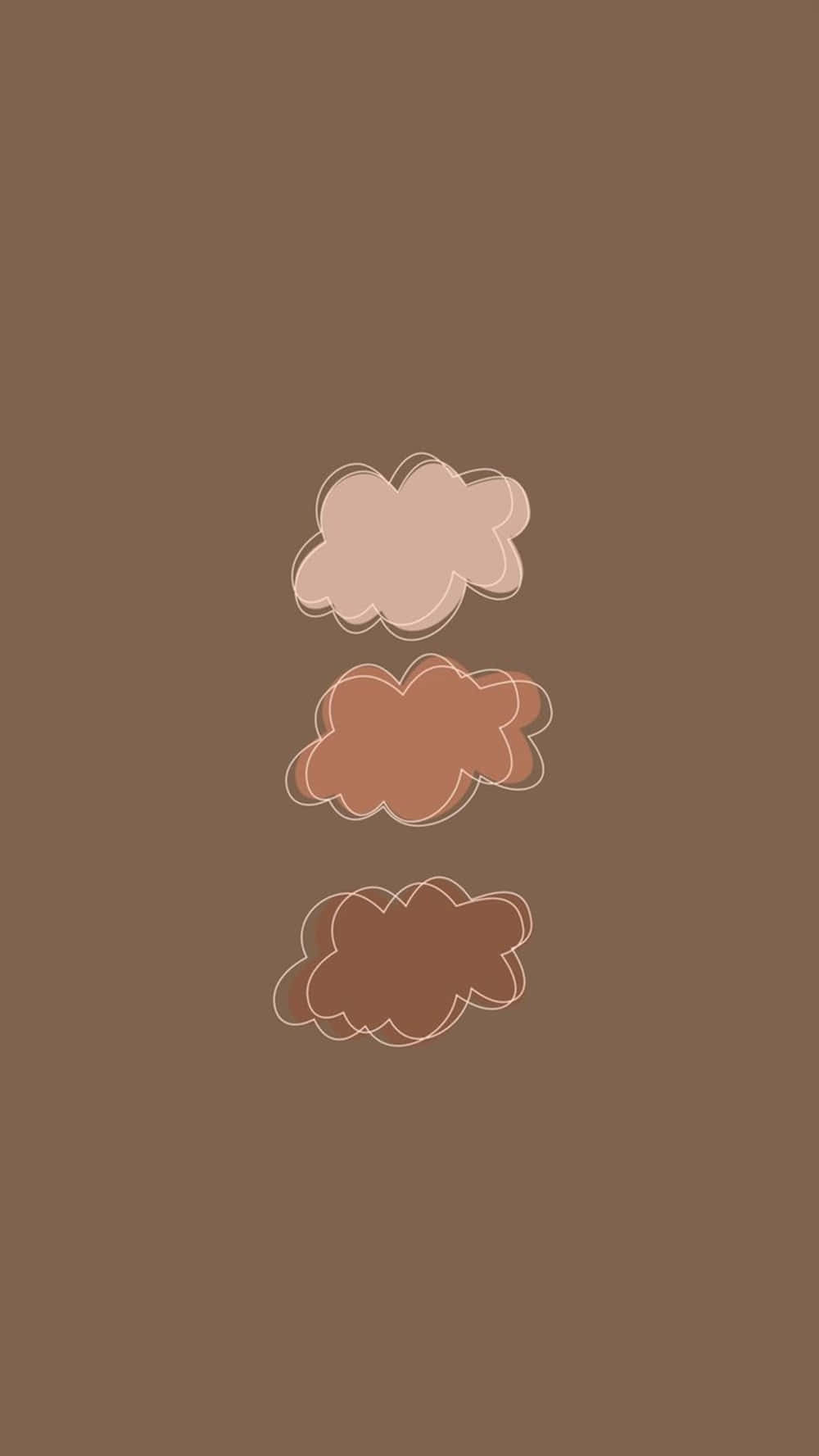 Download Brown Minimalist Clouds Wallpaper