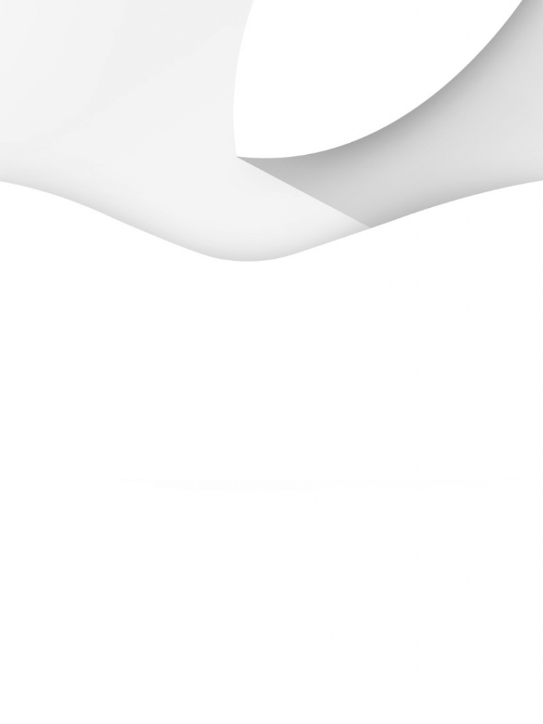 Simple White Apple iPad wallpaper