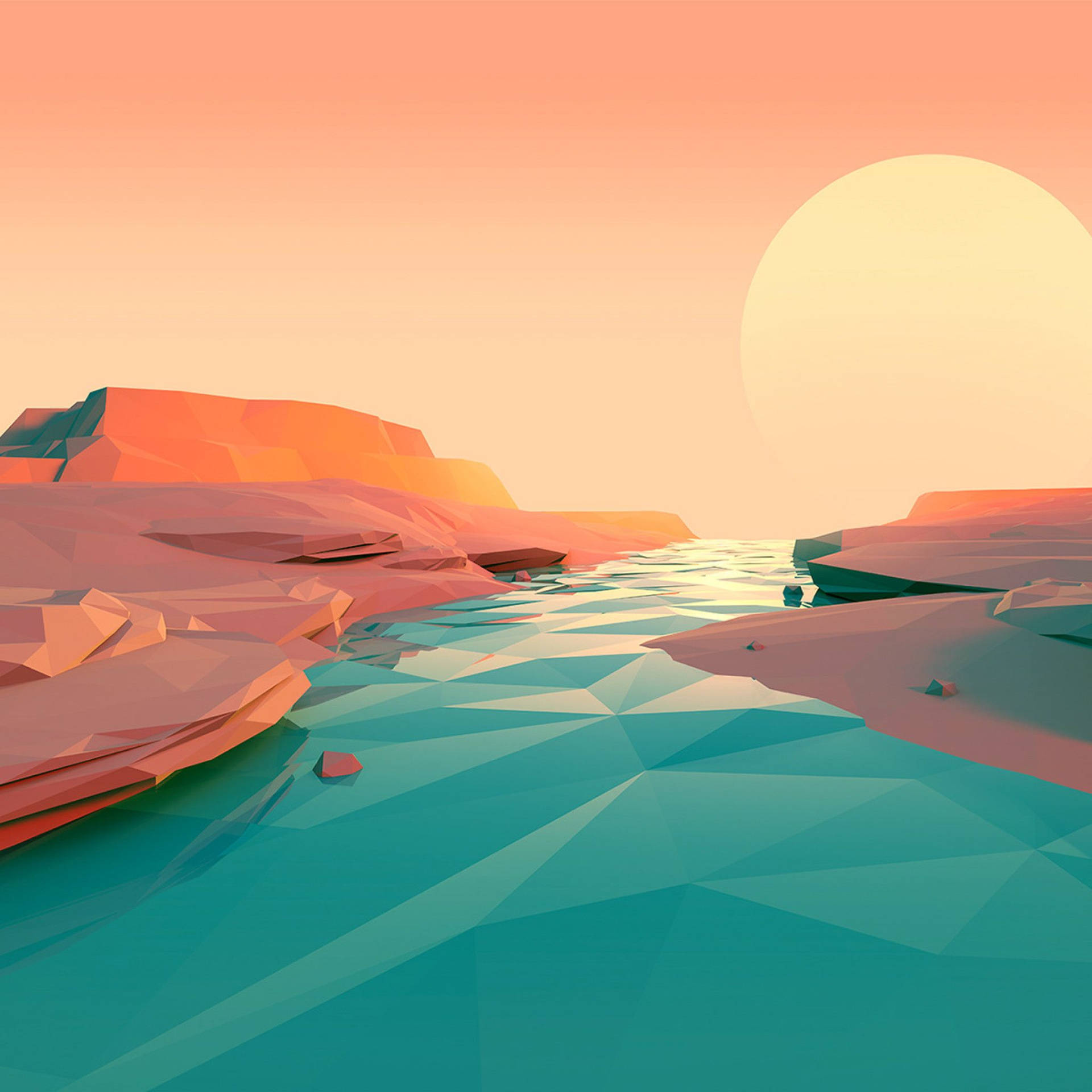 Download Simple Desert River As Best iPad Wallpaper