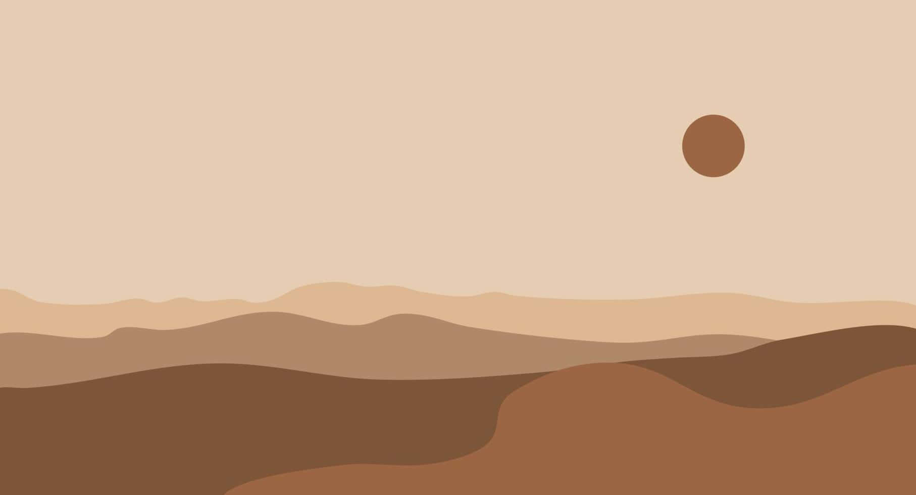 Download Abstract Landscape Minimalist Brown Aesthetic Wallpaper