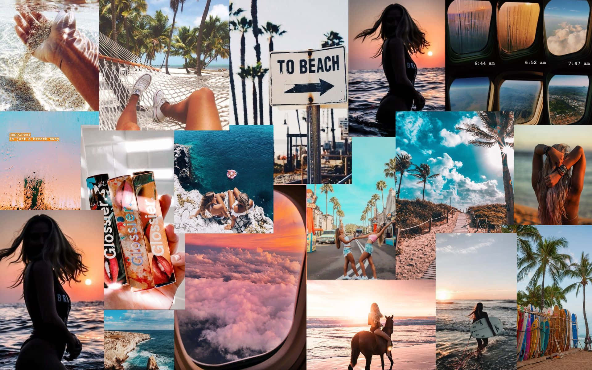 Download Collage Aesthetic Summer Laptop Wallpaper