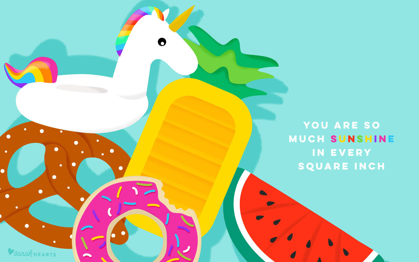 June 2017 Pool Float Calendar Wallpaper