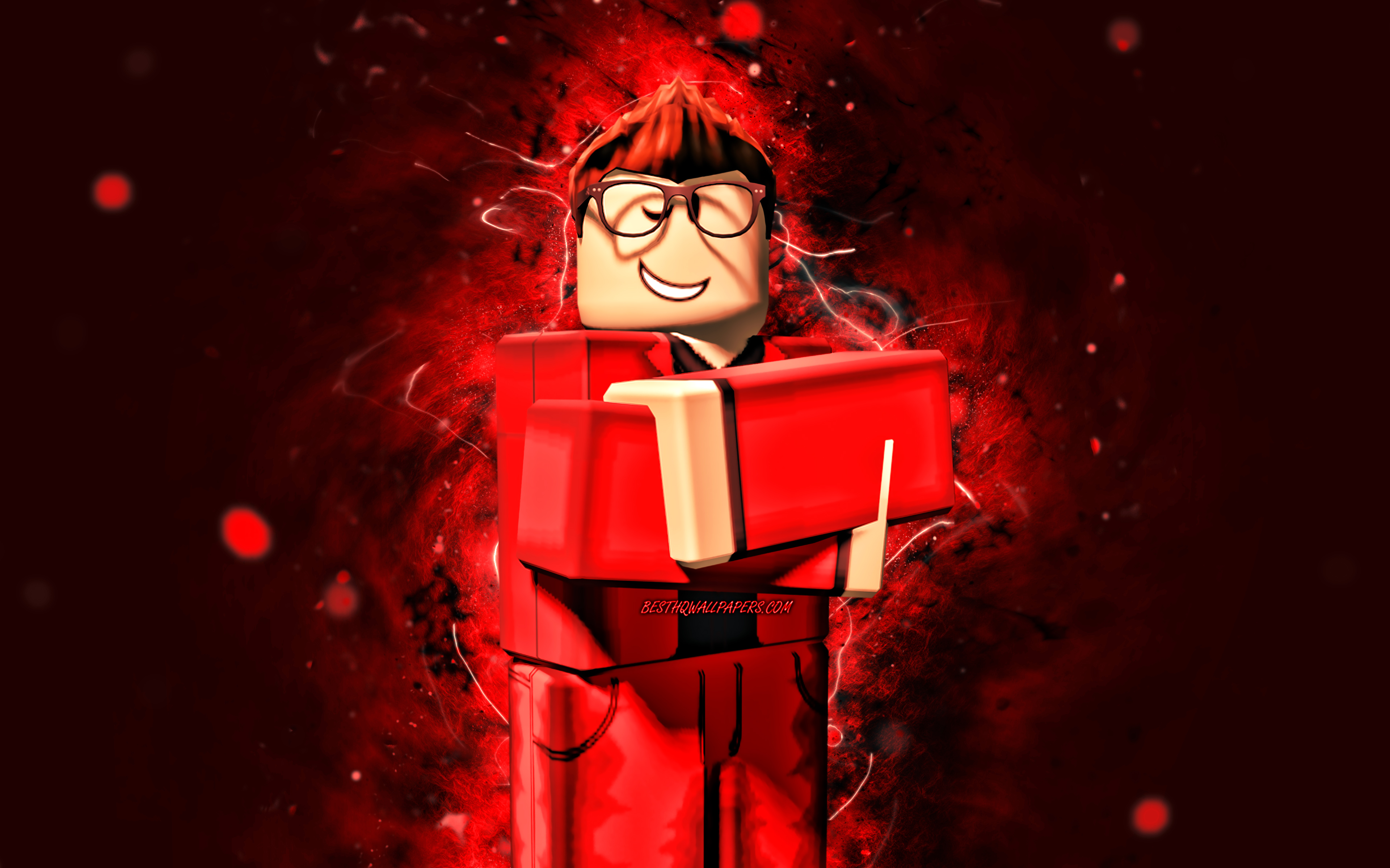 Download Cool Roblox In Red Wallpaper