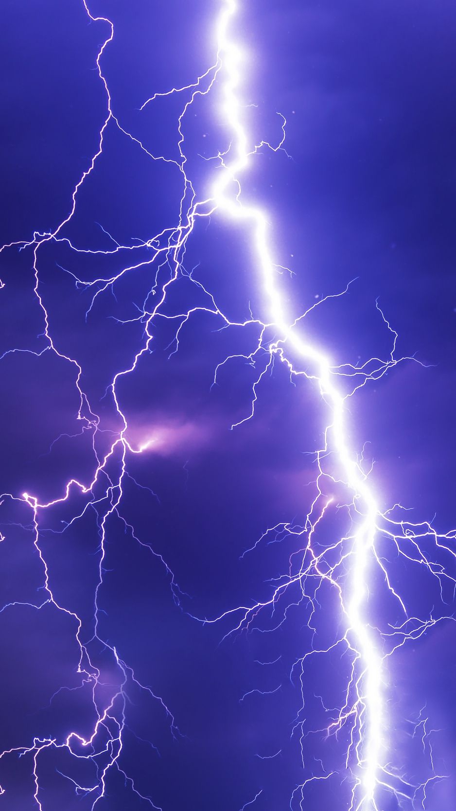 Lightning, thunderstorm, sky, cloudy