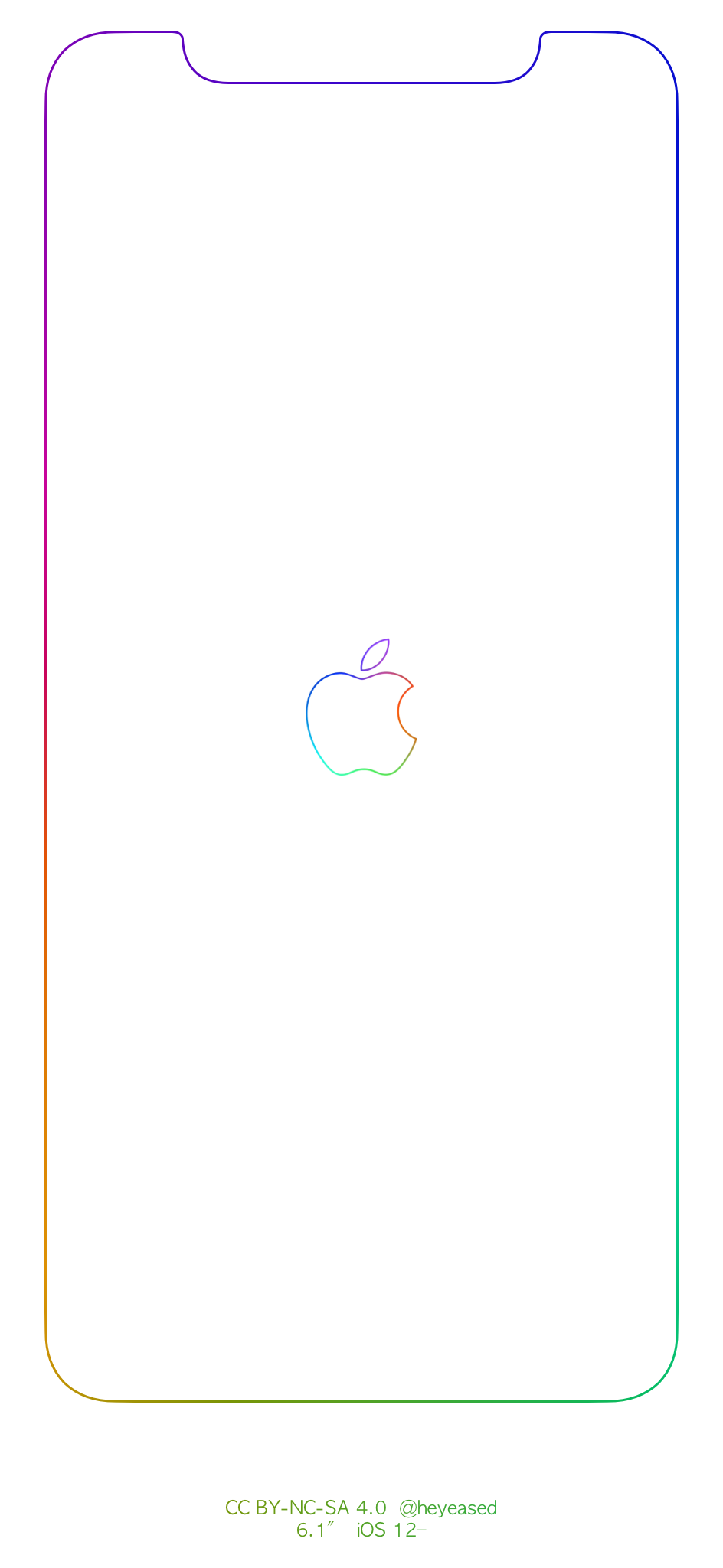 Rainbow border & apple logo iPhone
