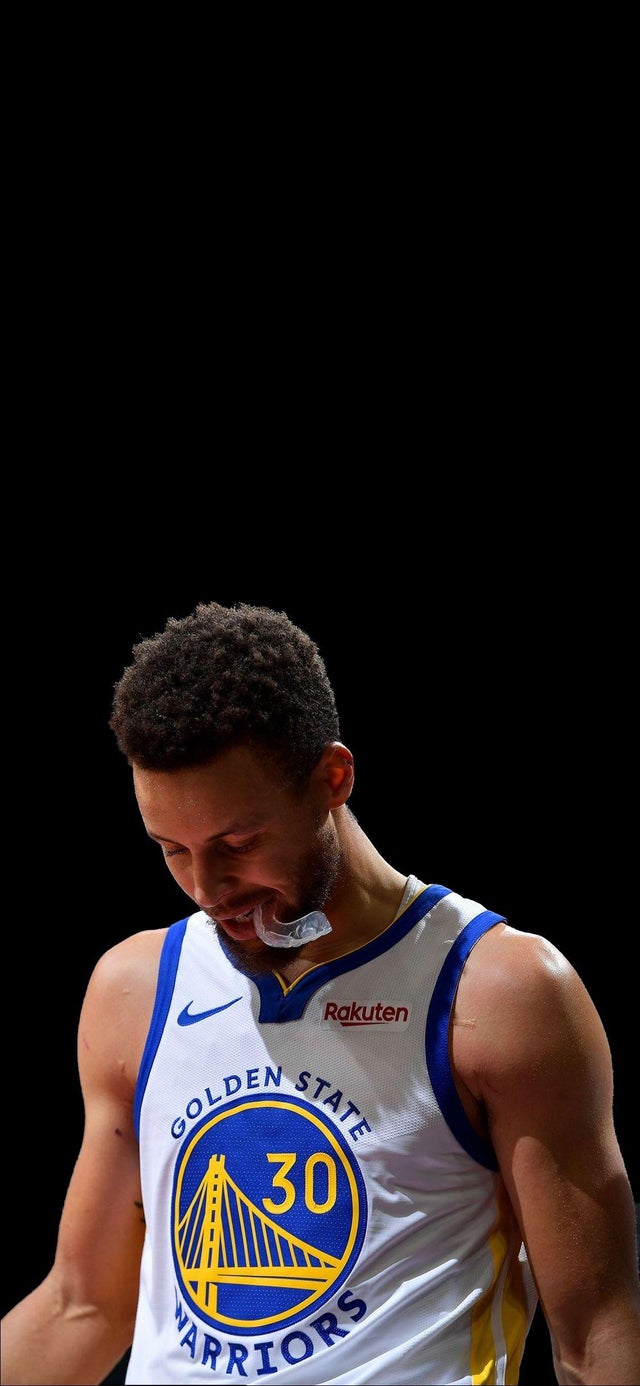 Any basketball fans? Here's a wallpaper I made of Stephen Curry for OLED devices