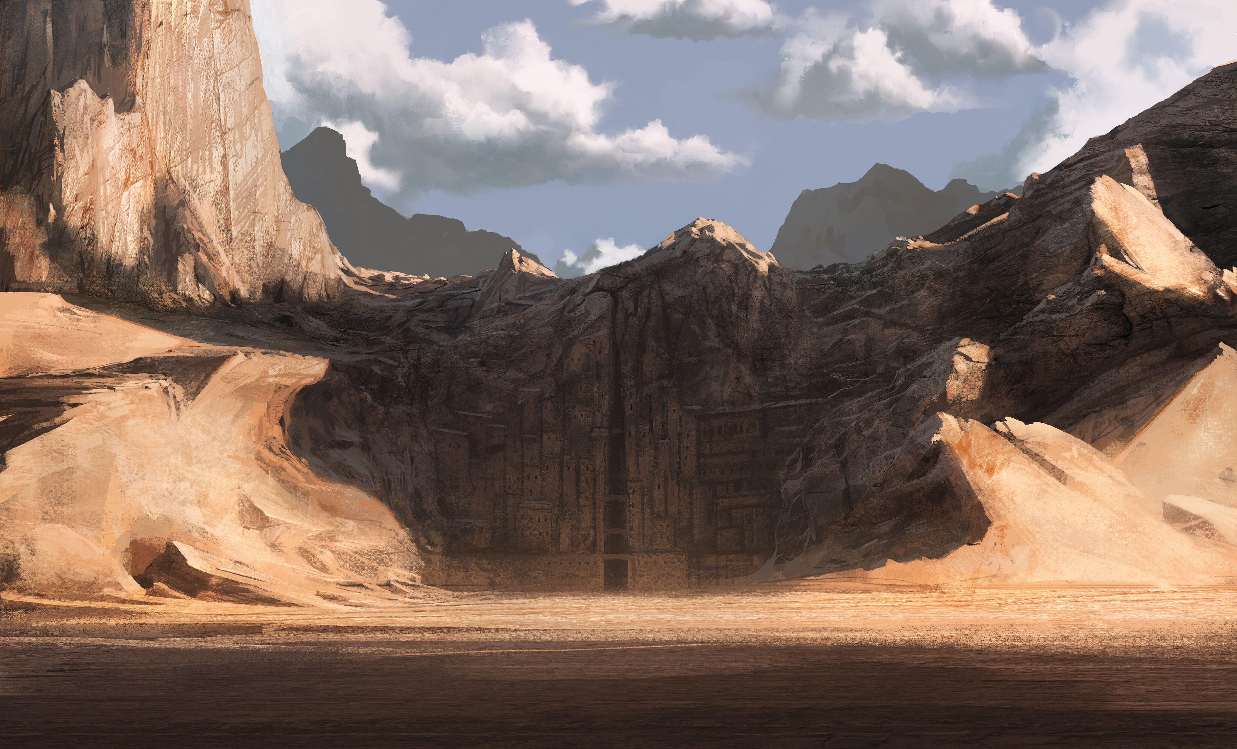 Desert Drawing City wallpaperx2424