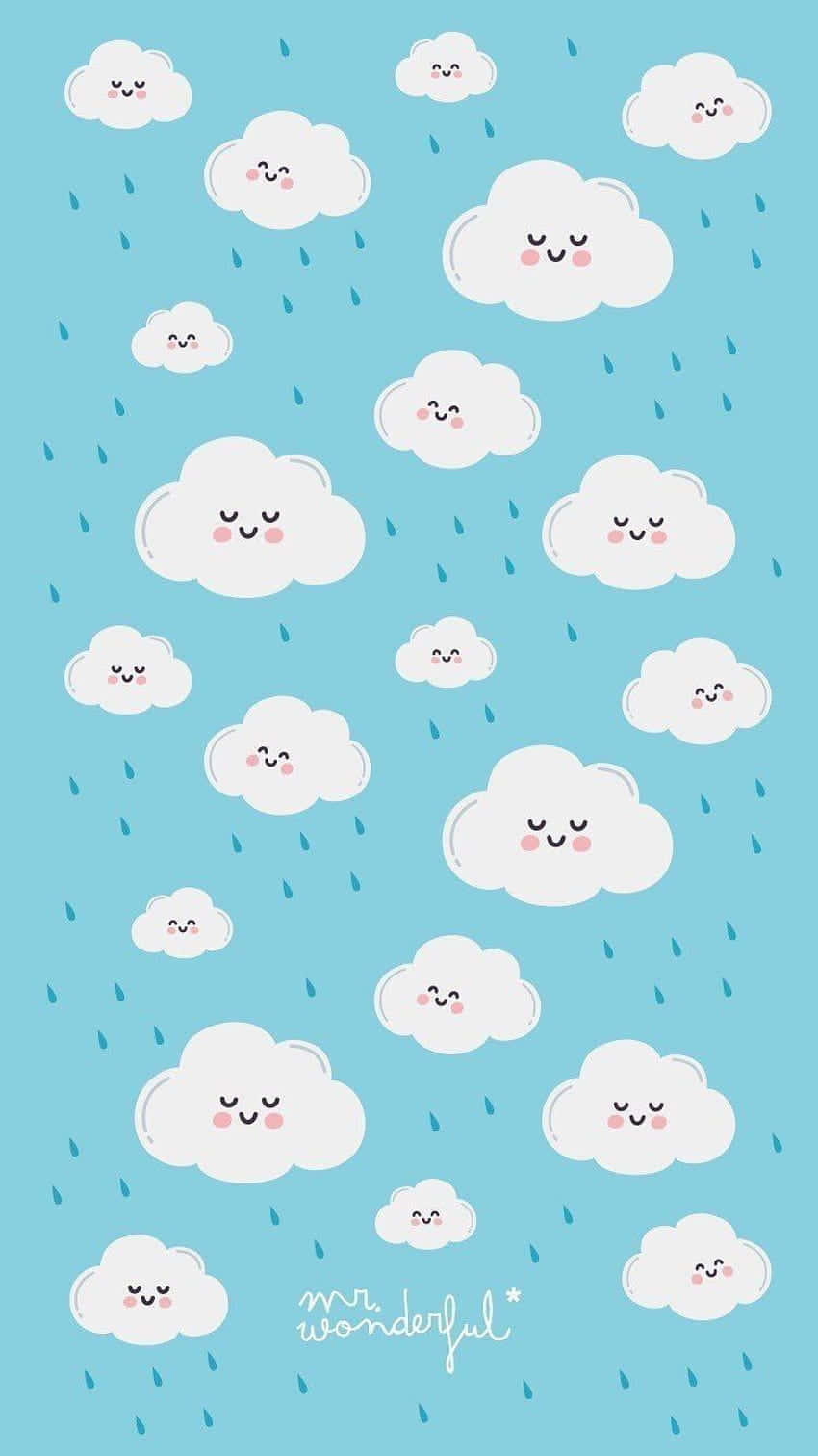 Download Cute Clouds With Faces Wallpaper