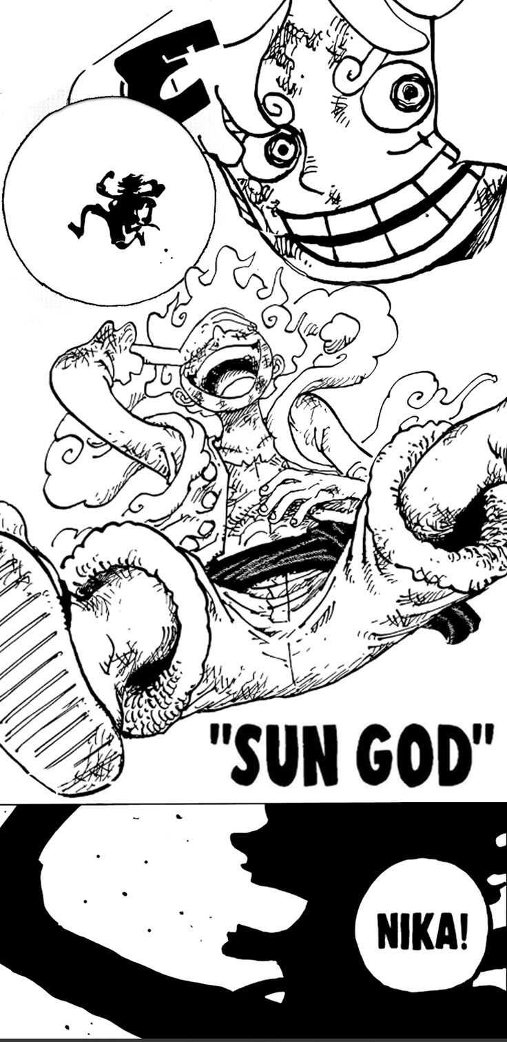Wallpaper. Sun God. Luffy. Gear Fifth. One piece luffy, One piece tattoos, Luffy