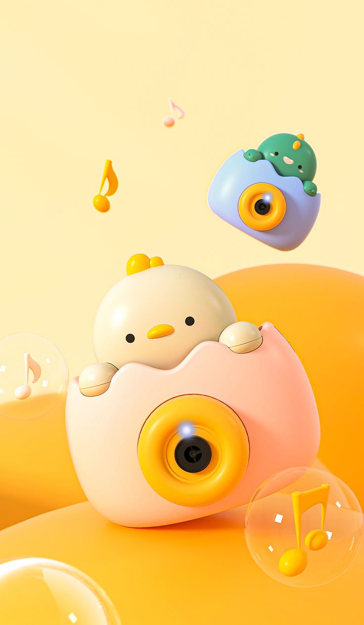 易创设计 /萌蛋泡泡相机. Cute cartoon wallpaper, Graphic design inspiration, Cute drawings