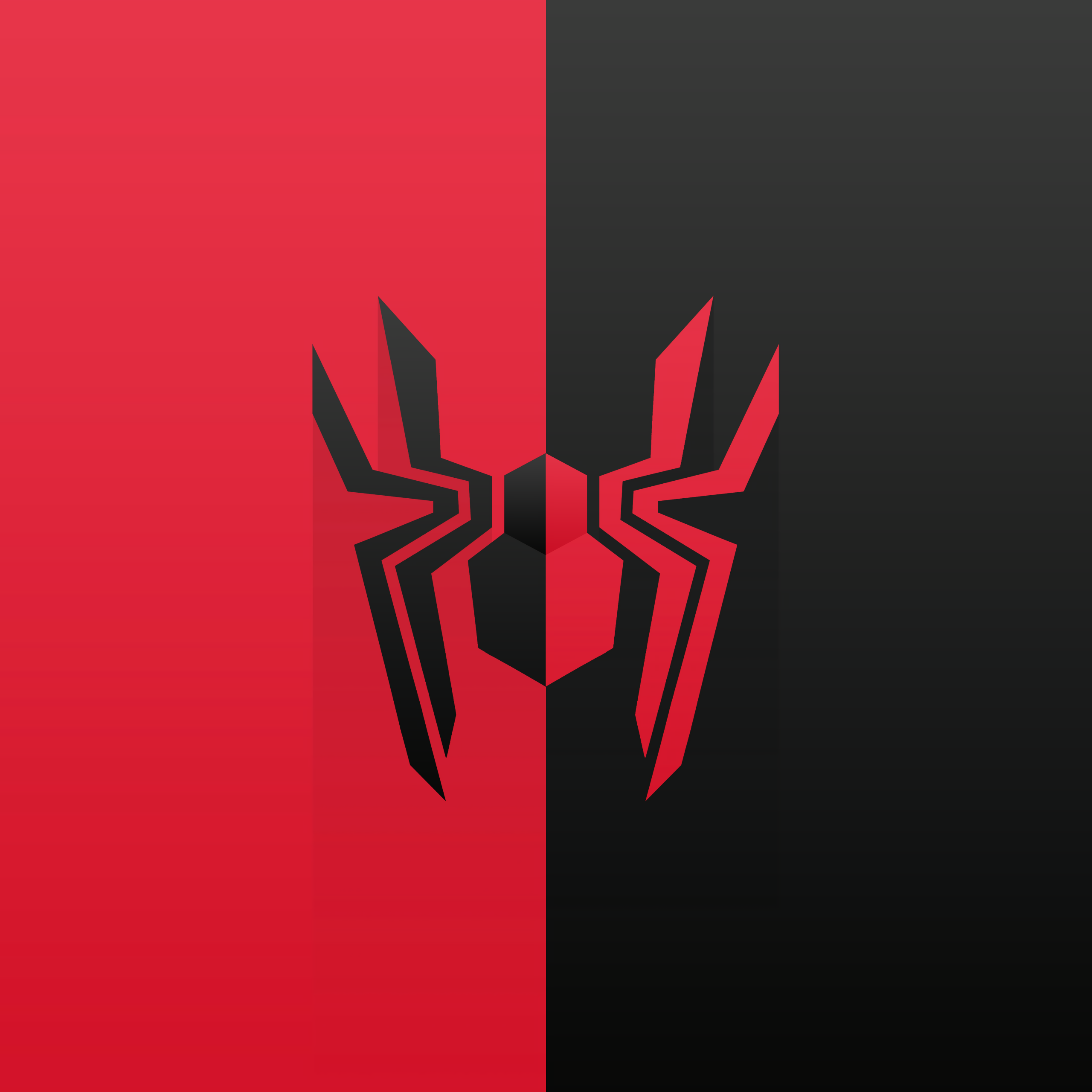 Spider Man Wallpaper 4K, Logo, Red Background, Minimal