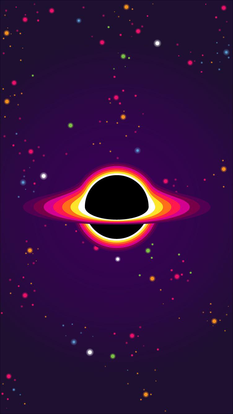 black hole phone background