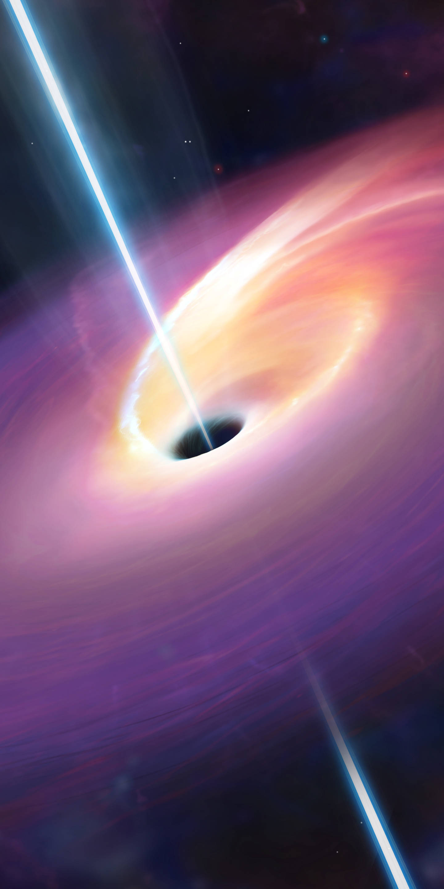 Download Spiral Black Hole Space Phone Wallpaper