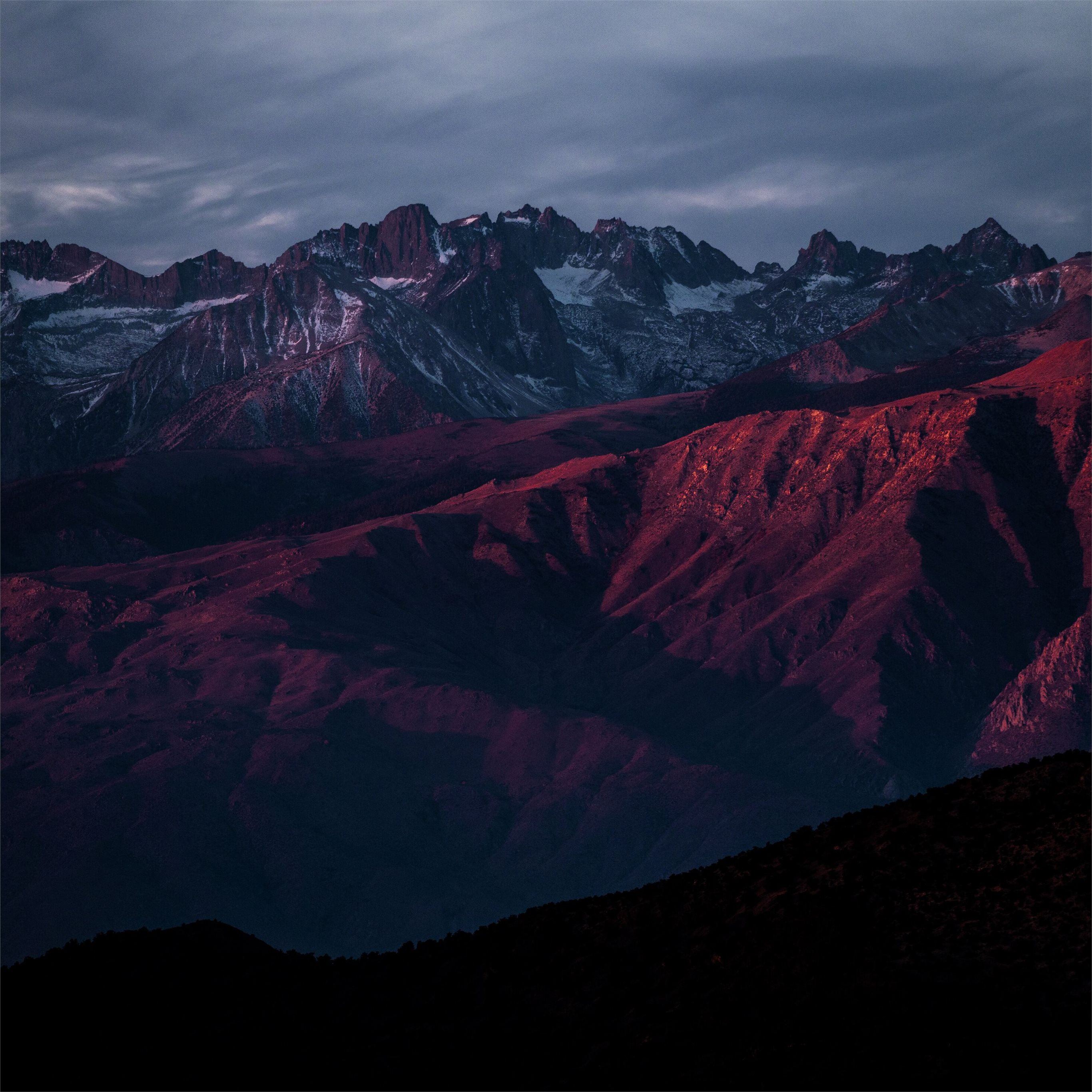 red mountain range highlands 8k iPad Pro Wallpaper Free Download