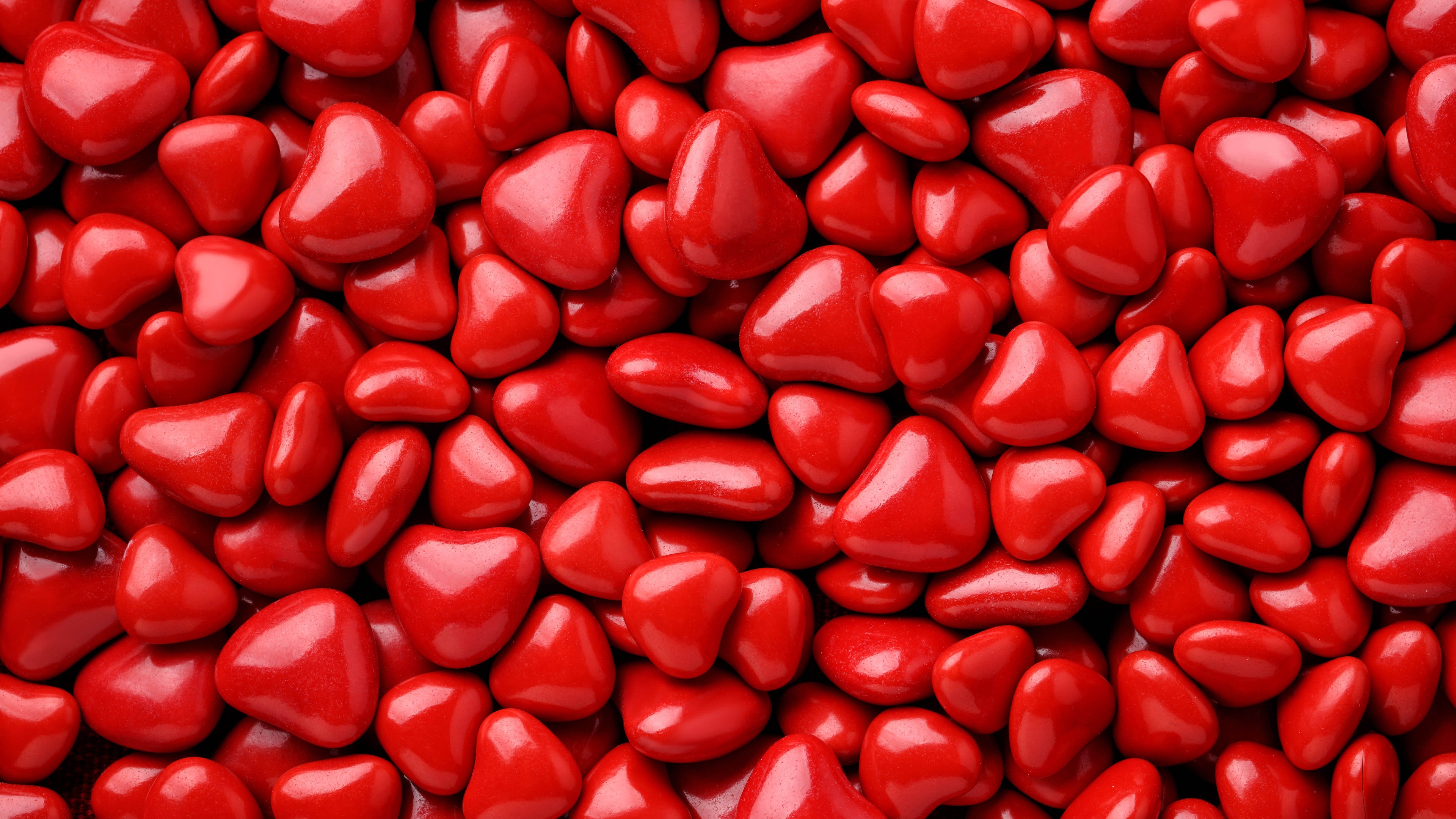 Wallpaper Valentine's Day, love image, hearts, red, 8k, Holidays