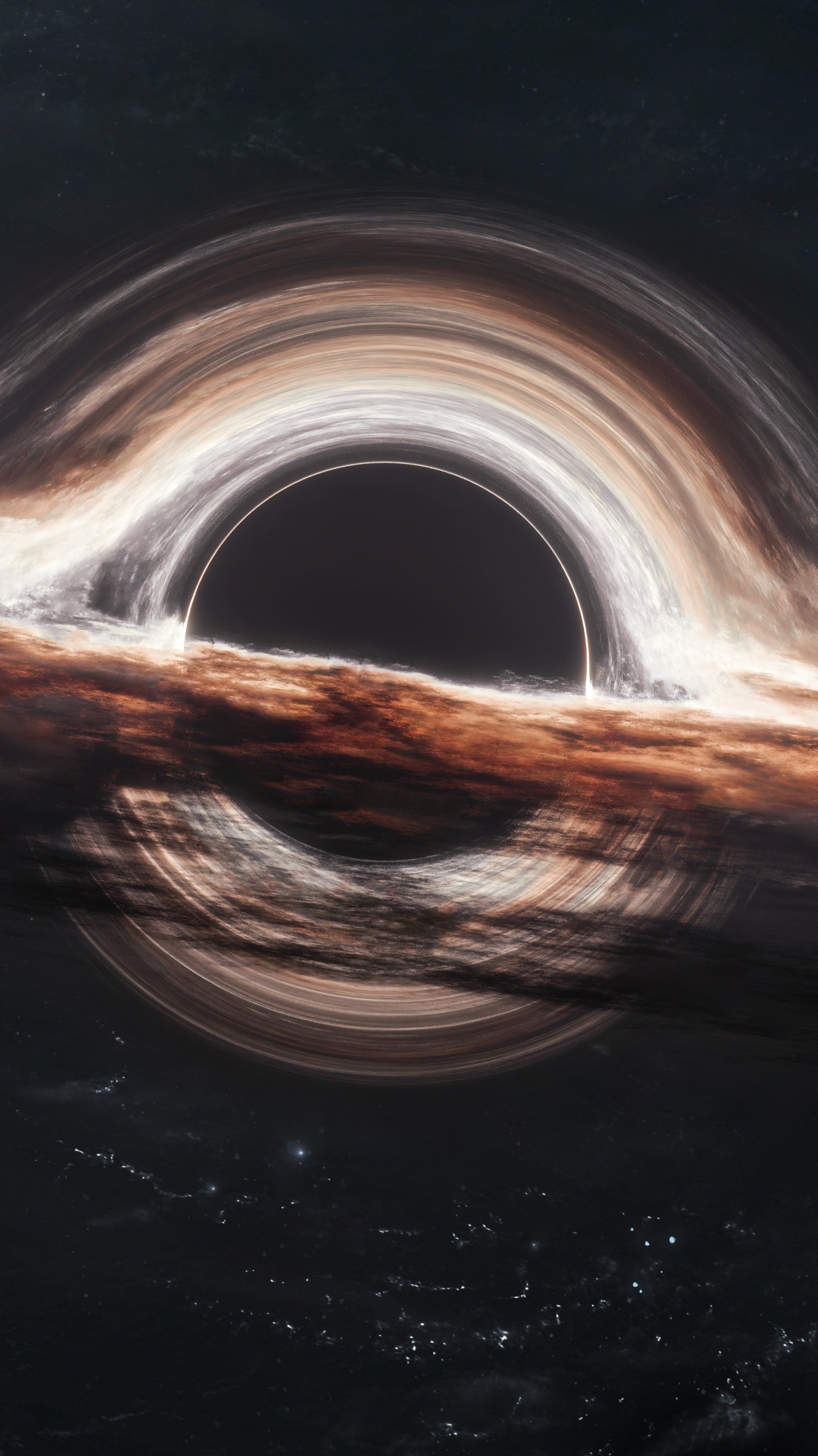 Gargantua black hole Wallpaper 4K, Wormhole, Interstellar, Cosmos