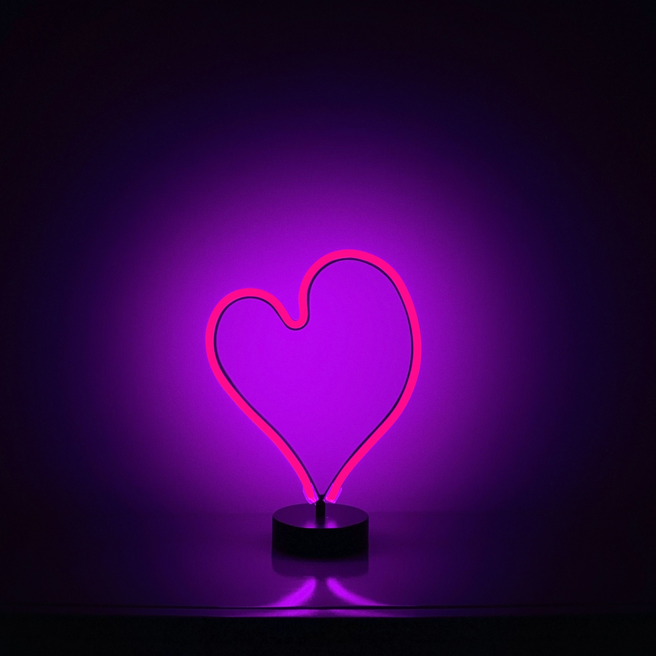 Download wallpaper 2248x2248 love, heart, neon, purple light, minimal, ipad air, ipad air 2, ipad 3, ipad 4, ipad mini 2, ipad mini 3, 2248x2248 HD background, 4519