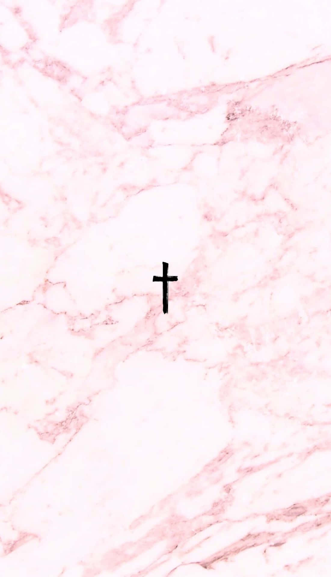 Download A Cross Is On A Pink Marble Background Wallpaper