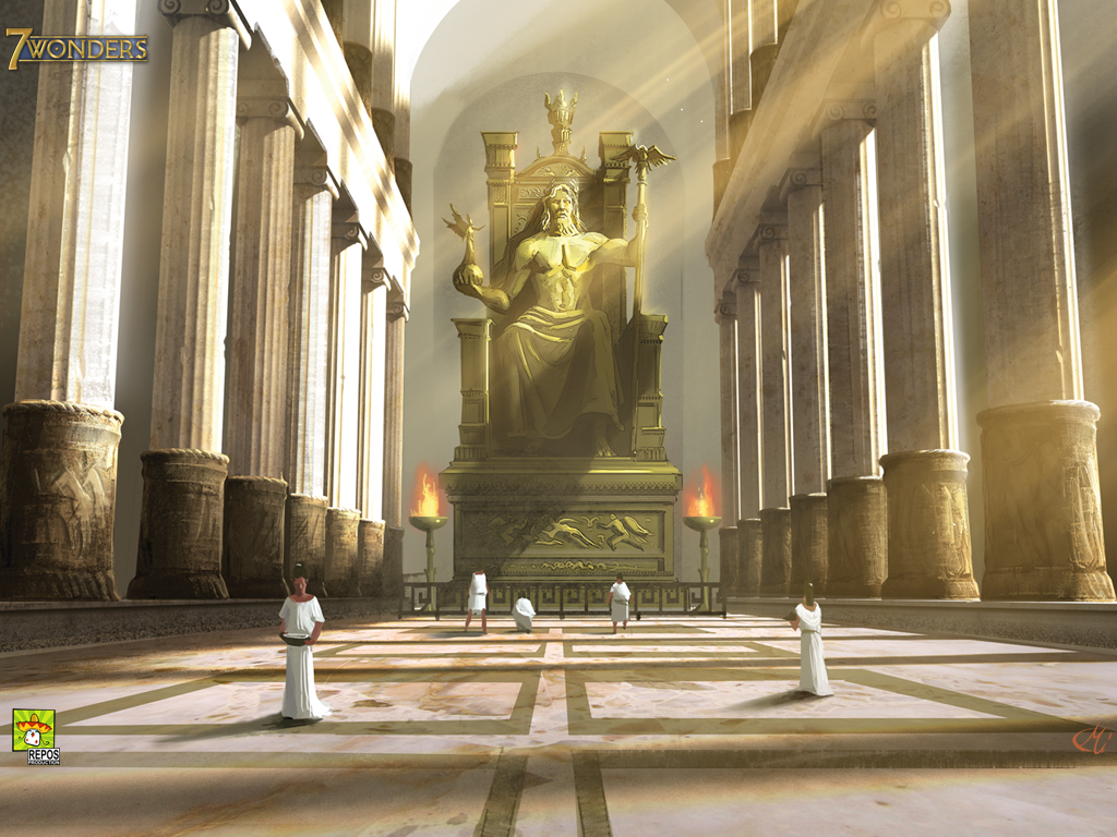 Statue of Zeus at Olympia Wallpaper