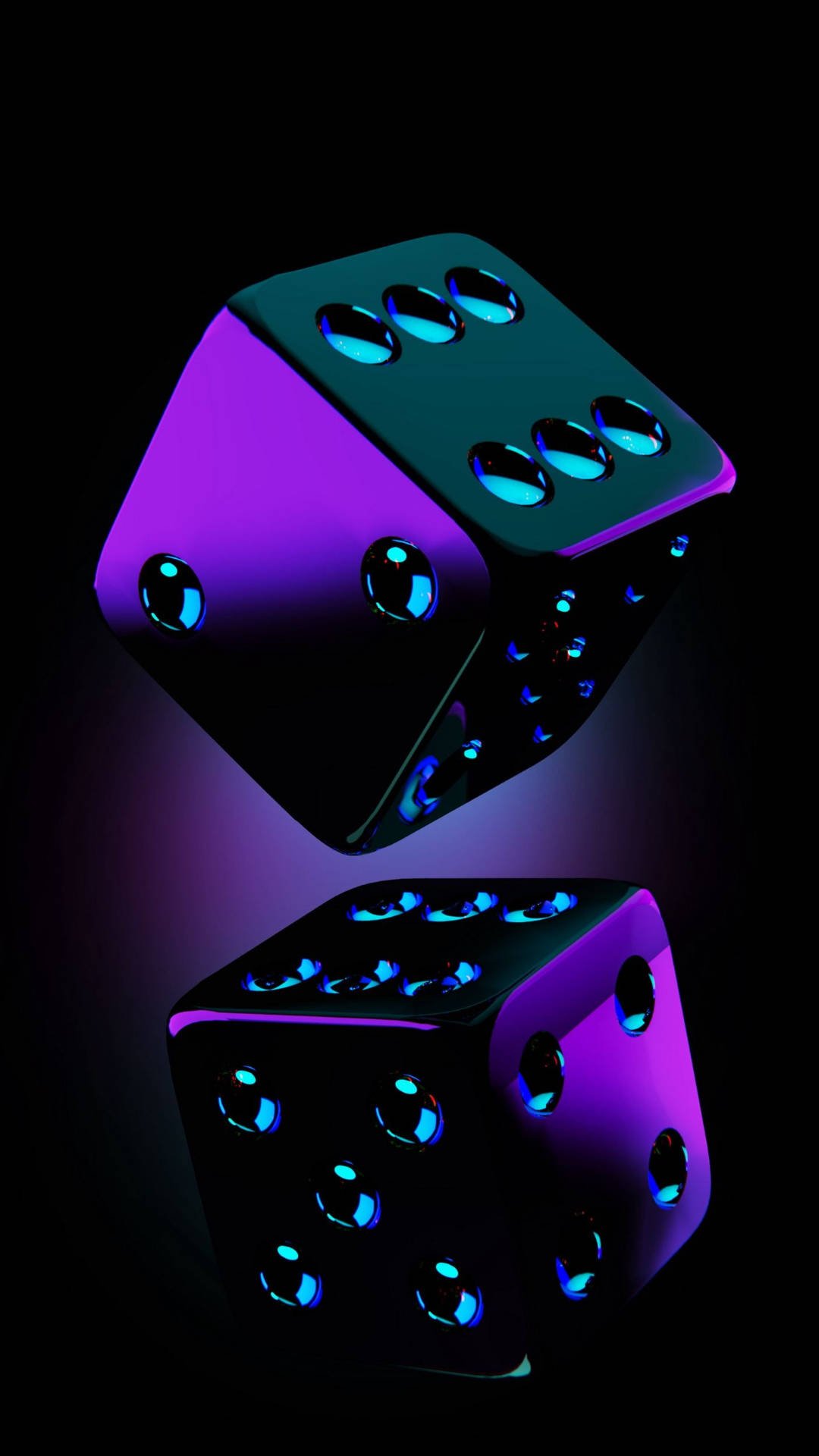 Download Cool Black And Purple Aesthetic Dice Wallpaper