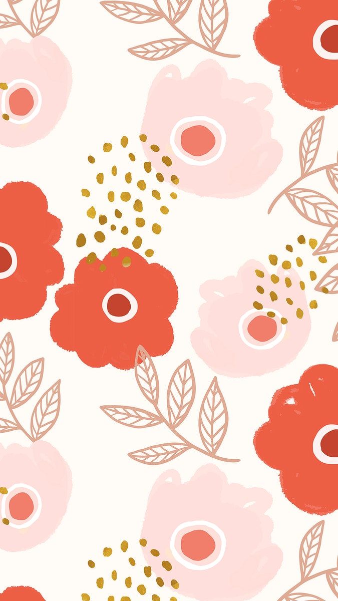 Floral pattern background vector hand drawn. free image / Aum. Vector background pattern, Art wallpaper iphone, iPhone background pattern