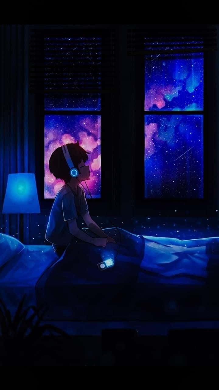 Download Boy Listening To Music Lofi Anime Wallpaper