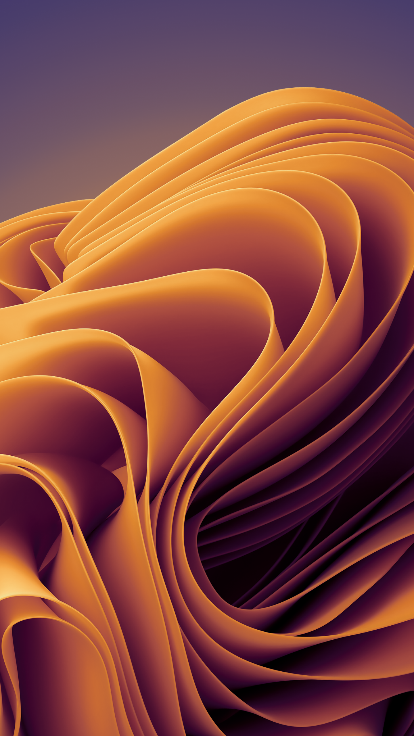 Windows 11 Wallpaper 4K, Stock, Sunset Orange, Abstract