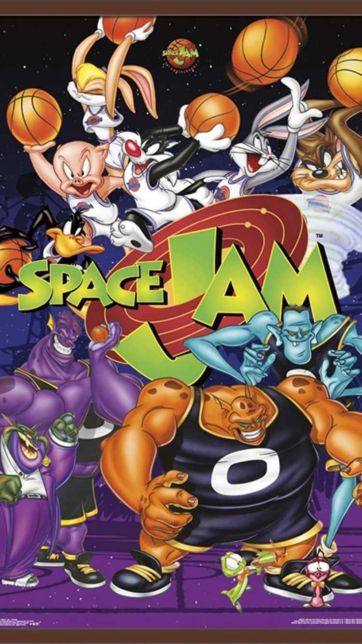 HD Space Jam Wallpaper Discover more American, Animated, Basketball, Comedy Film, Michael Jordan wallpaper.. Space jam, Movie artwork, Collage poster