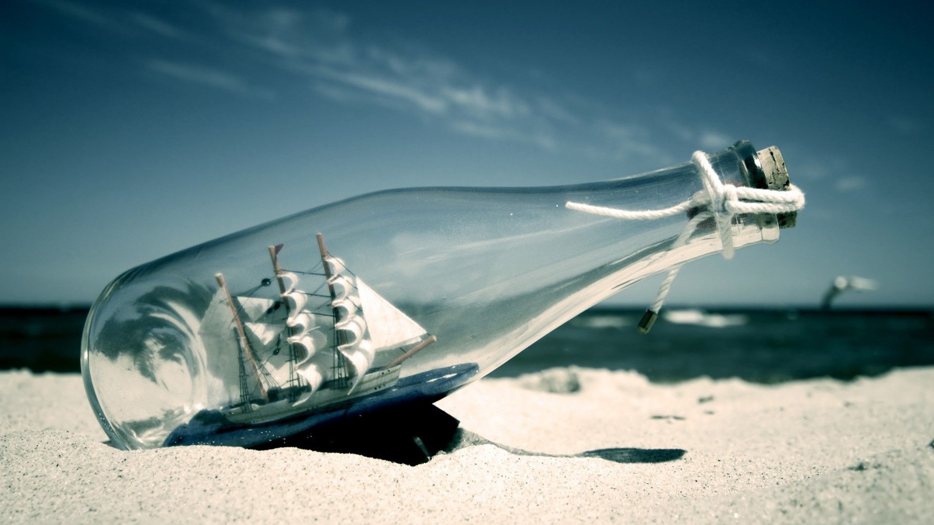 Ship in a Bottle Wallpaper