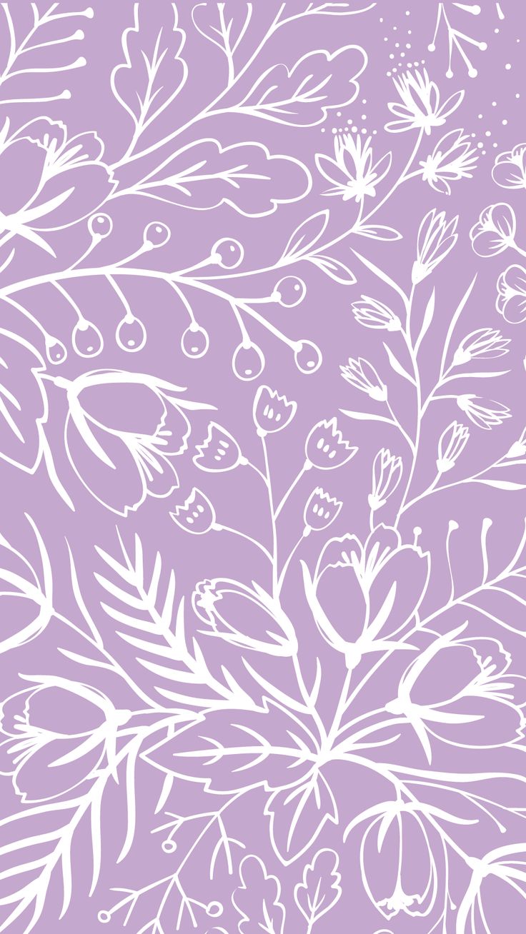 Purple and White Aesthetic Wallpaper for Spring. Floral wallpaper iphone, Purple wallpaper phone, Purple flowers wallpaper