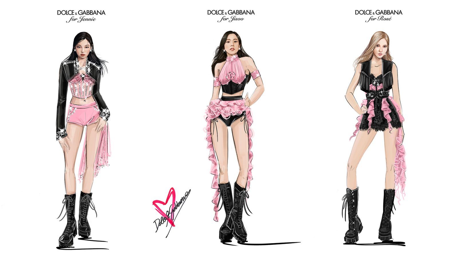 Dolce&Gabbana Blackpink Jisoo Jennie Rosé Coachella Custom Outfits