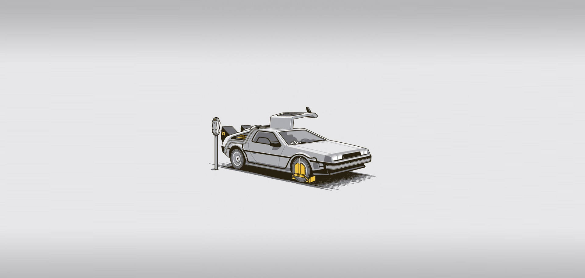 Future DeLorean Graphic Art Wallpaper