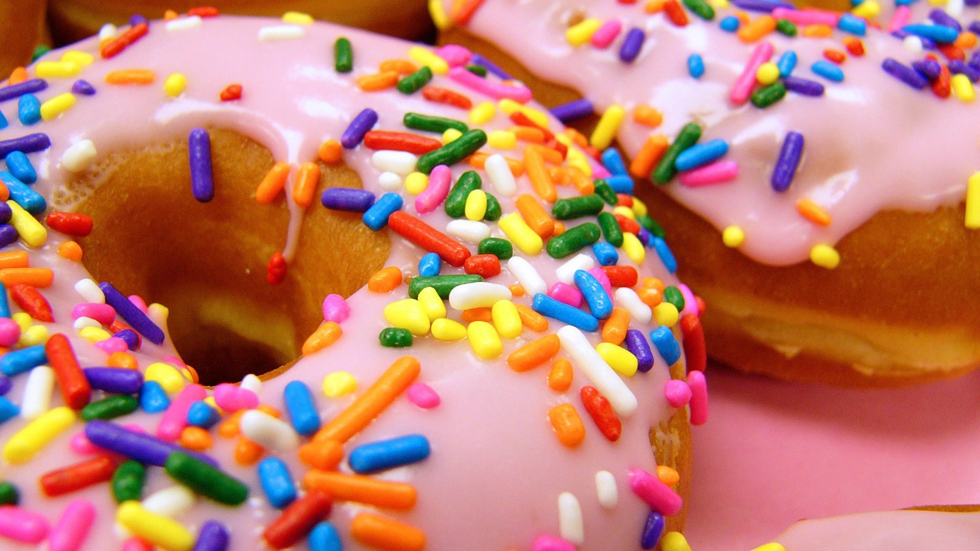 donut, colorful, food, dessert, doughnuts, sprinkles Gallery HD Wallpaper