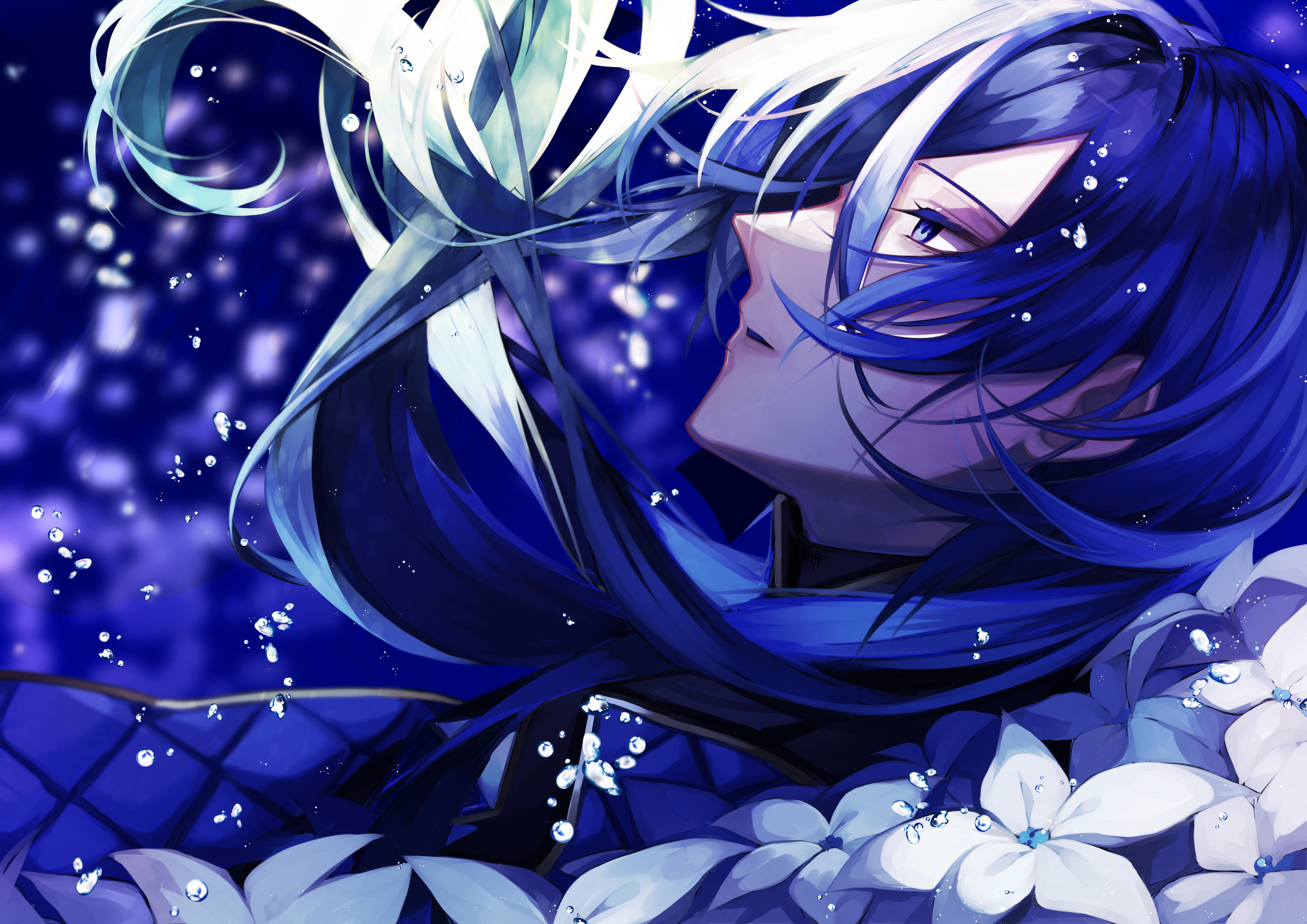 Anime Boy Blue Hair Wallpapers - Wallpaper Cave