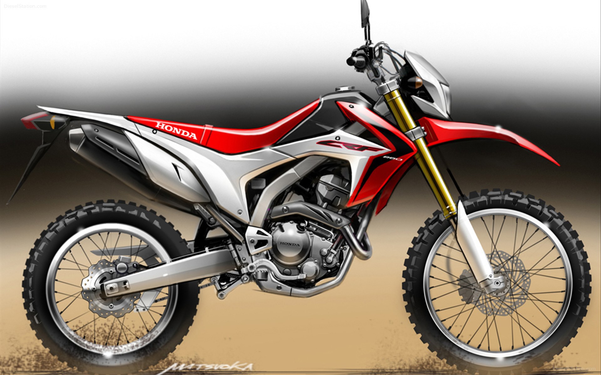 Incredibly fast bike Honda CRF 250 L Desktop wallpaper 1600x900