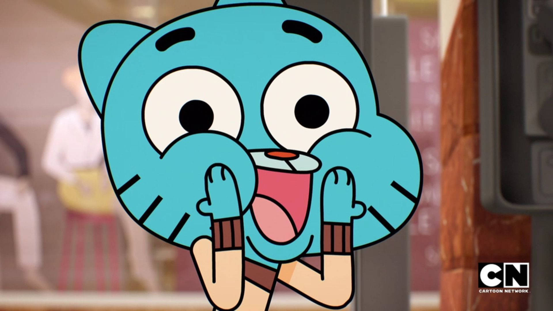 Download Excited Gumball Face Wallpaper
