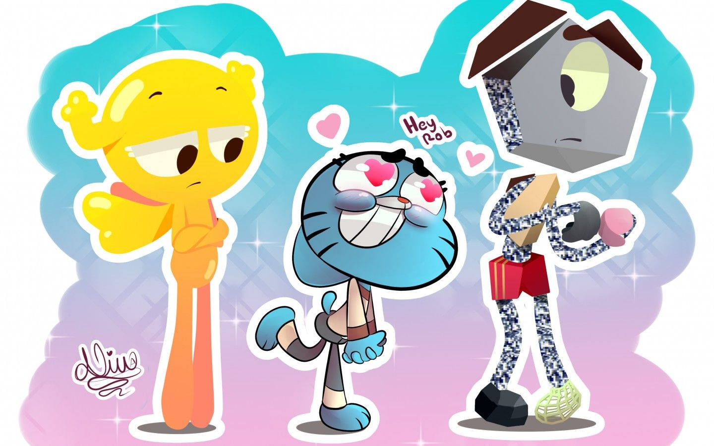 Download Gumball In Love Wallpaper