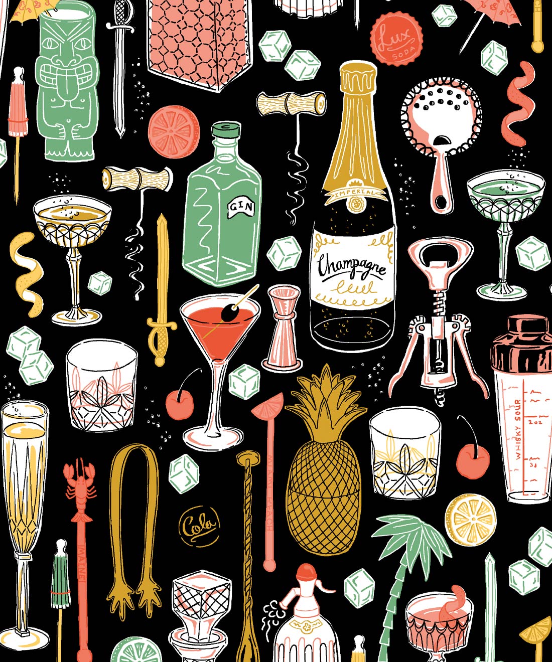 Cocktails Wallpaper • Champagne and Martinis