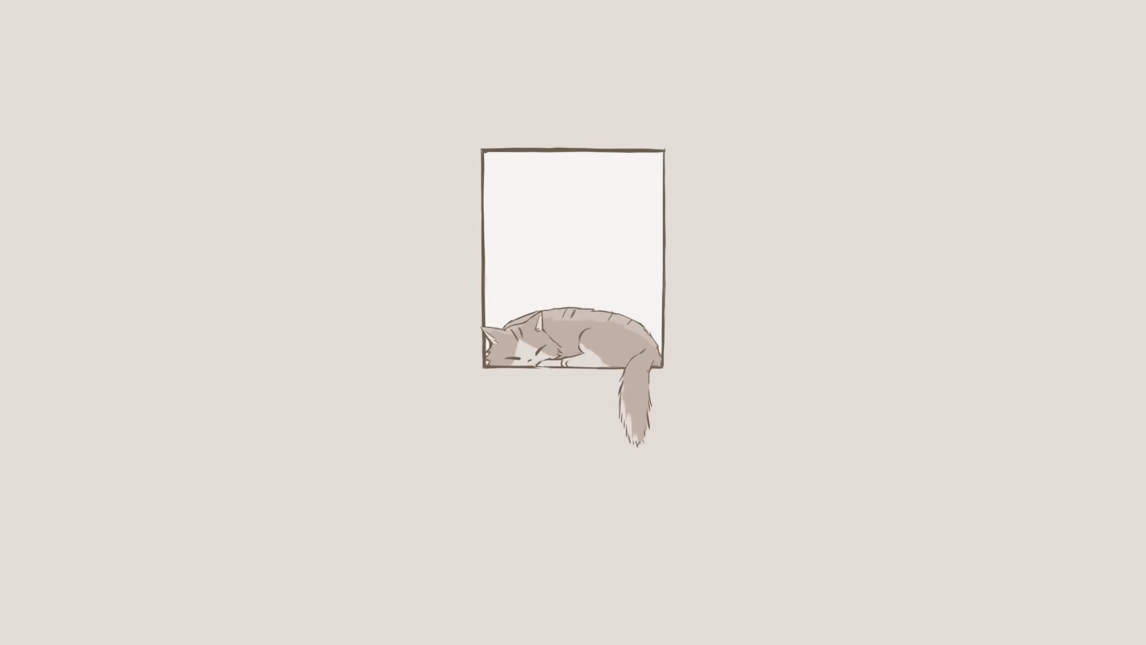 Avogado6 Simple Background Minimalism Cats Wallpaper:3840x2160