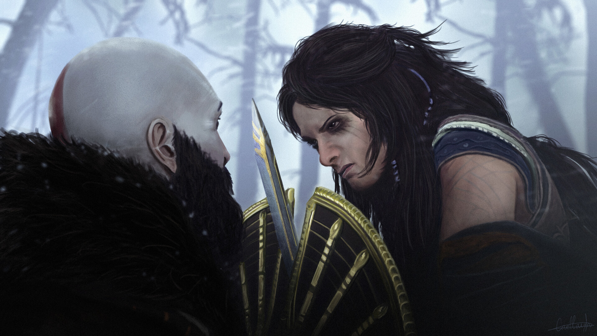 Kratos vs Freya (God of War Ragnarock)