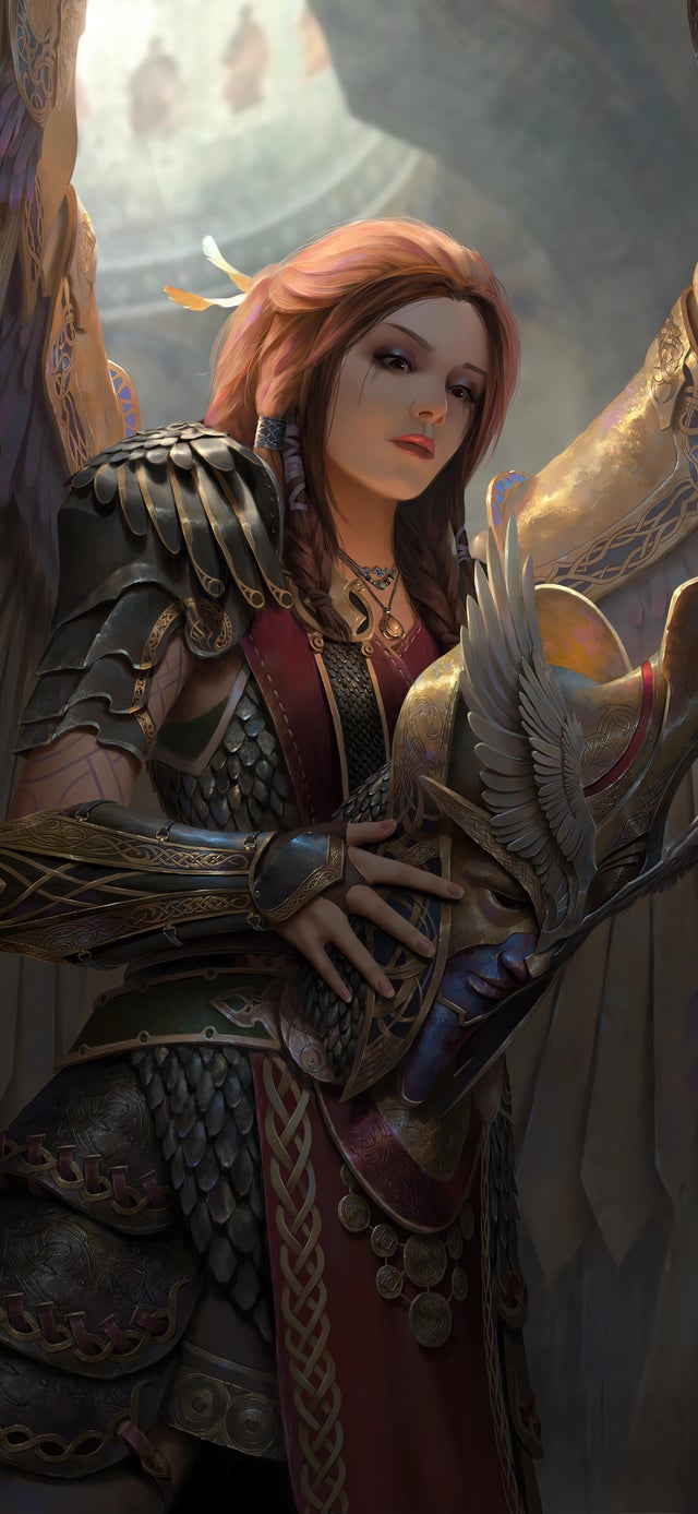 God of War Ragnarok, Freya wallpaper (by Iqnatius Budi) [2323x5034]