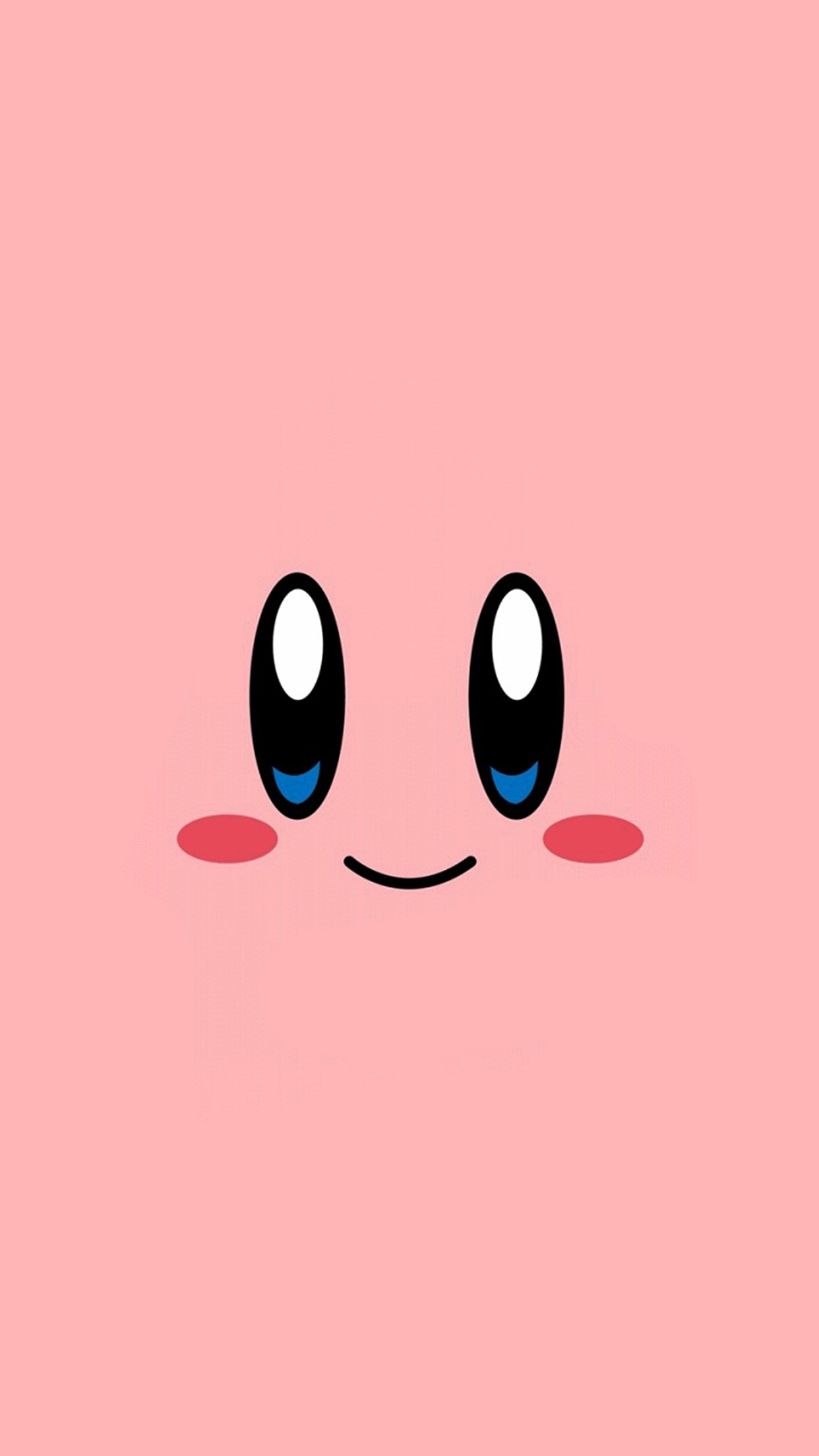 iPhone X wallpaper. kirby pink face cute illustration art