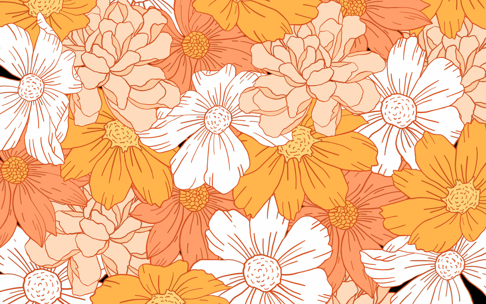 Download Orange Spring Aesthetic Wallpaper