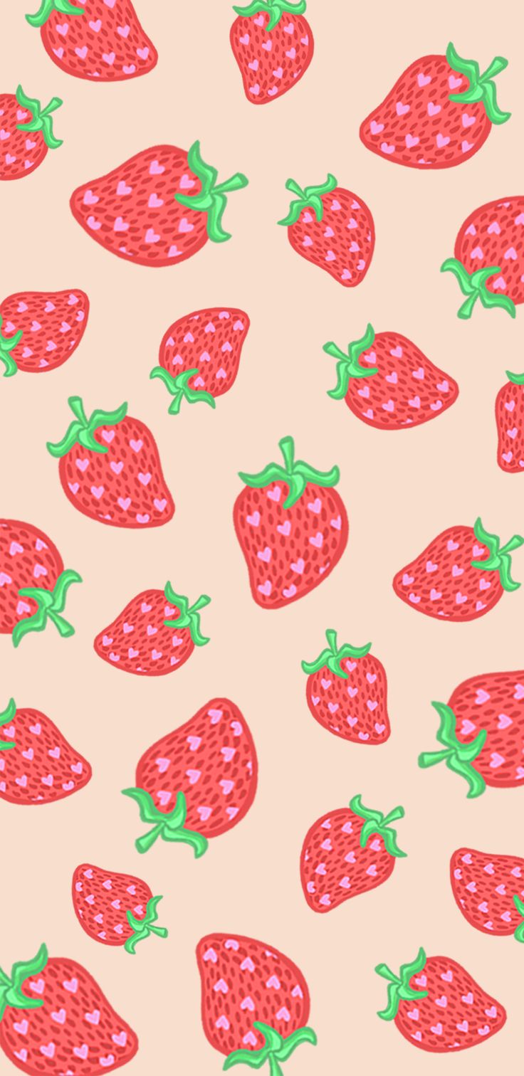 Strawberries Pattern. Abstract iphone wallpaper, Phone wallpaper patterns, Cute patterns wallpaper
