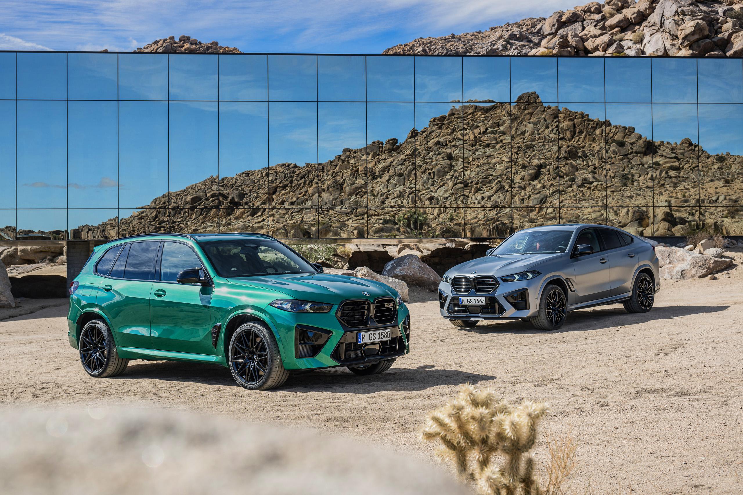 Refreshed 2024 BMW X5 M, X6 M revealed with electrified V8s