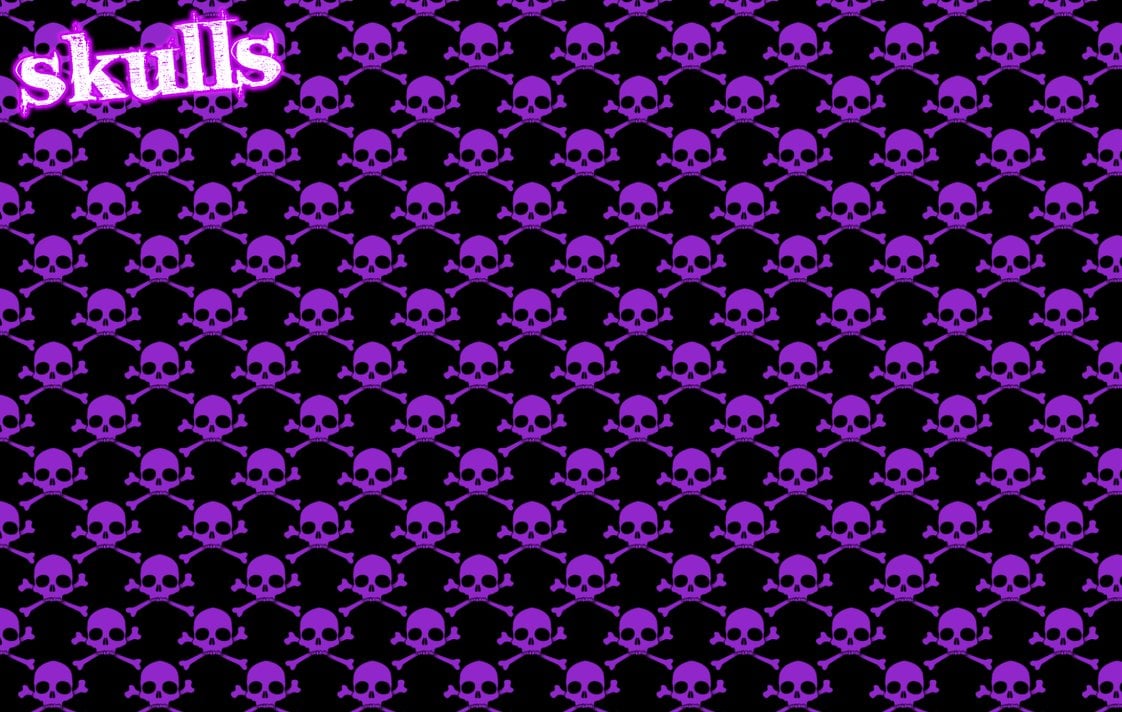 Free Purple Skull Mobile Wallpaper