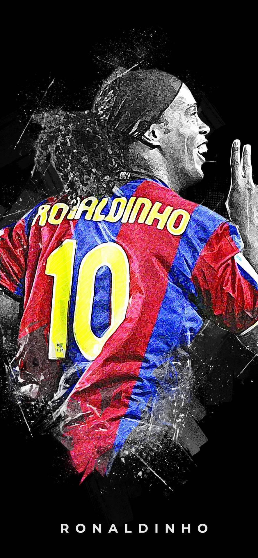 Download Simple Ronaldinho Art Wallpaper