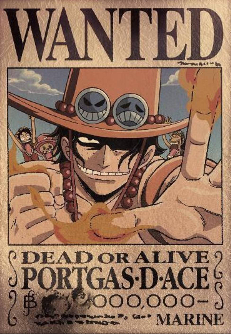 Download One Piece Ace Wanted Poster Wallpaper