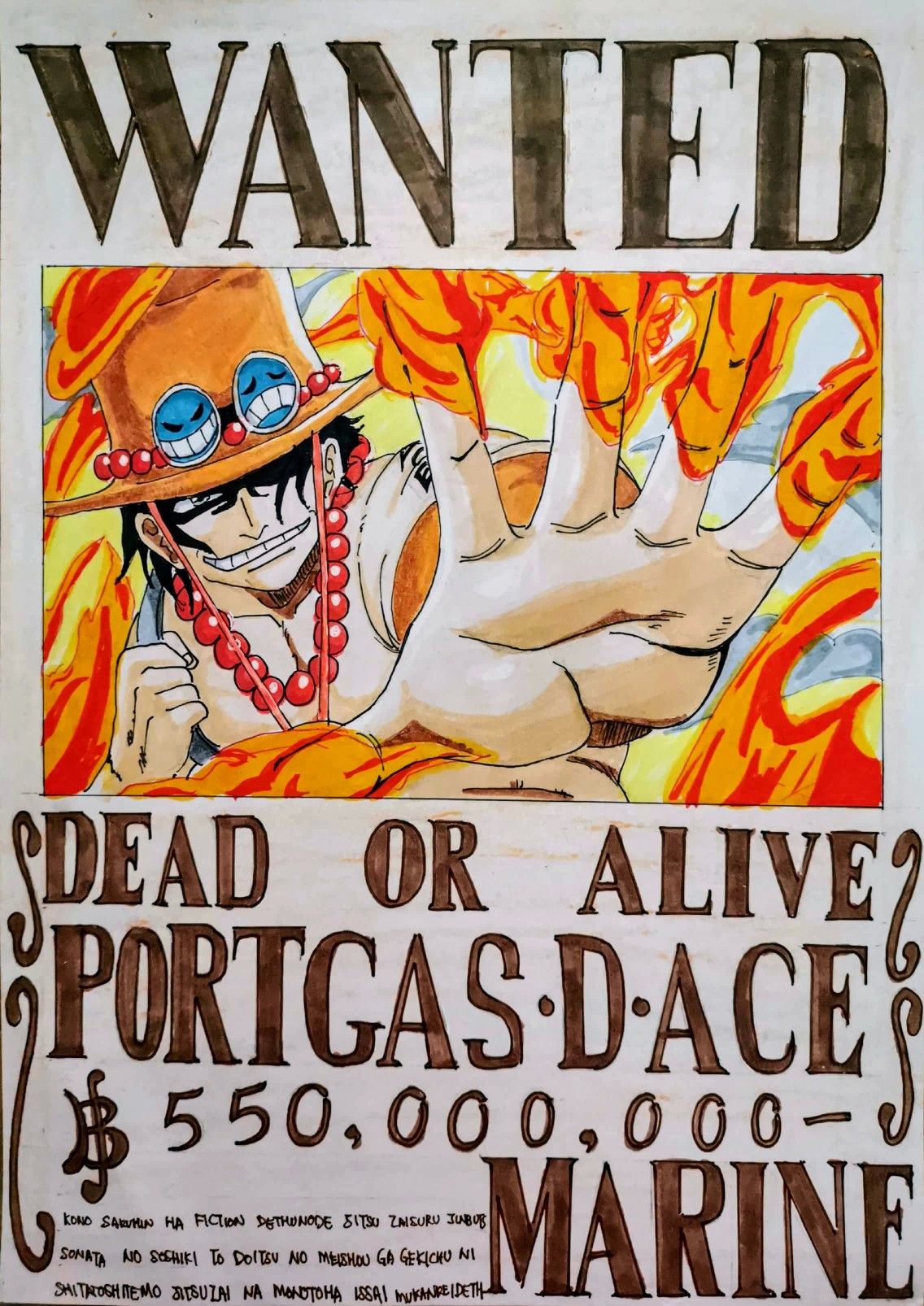 Wanted Poster of Ace. Poster drawing, Marker drawing, Poster