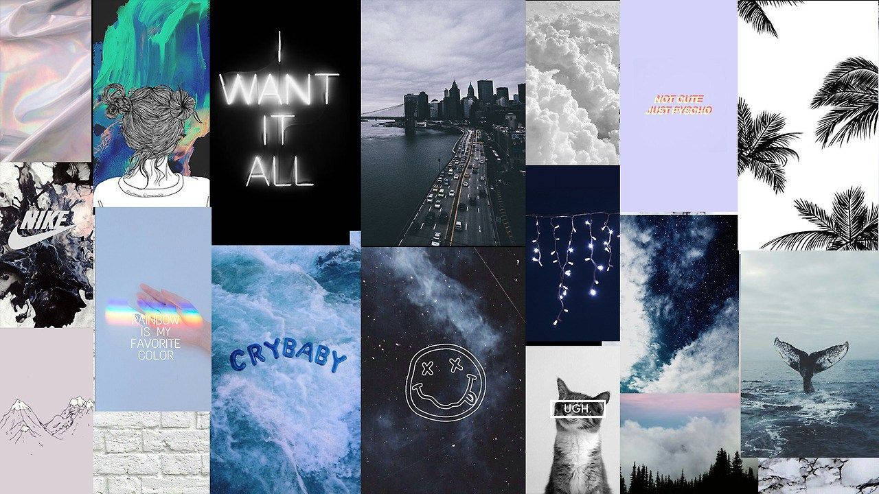 Aesthetic Collage Laptop Background s for FREE